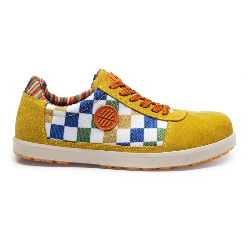 DIKE CALZATURE DI SICUREZZA Scarpa bassa antinfortunistica dike mod. banner brave 25017-192 s1p-src colore senape-multicolor Bestel Nu
