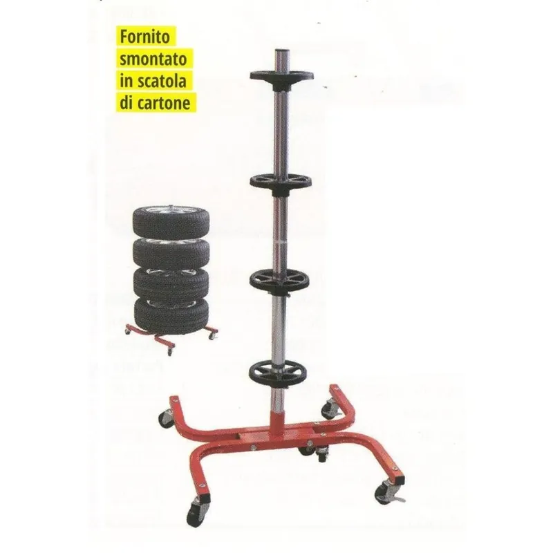 Barbero Pietro Carrello porta ruote verticale 4 posti barbero pietro art. d54.00000cpp Voordeelprijs