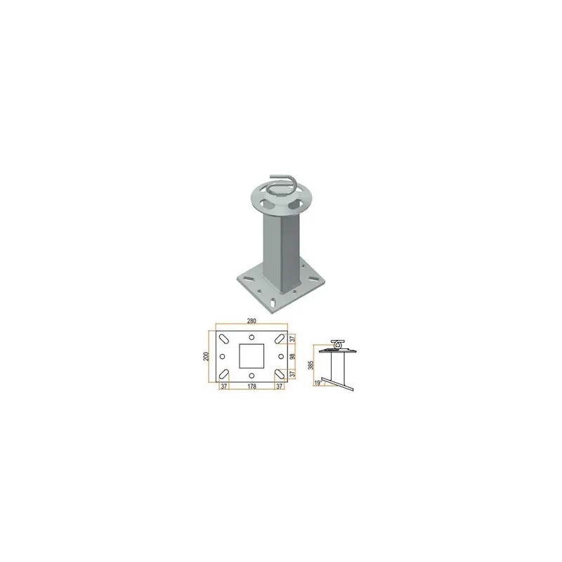 Csc Veroni Torretta indeformabile base inclinata h cm 35 classe a2-c per linea vita csc art. 404-35 Flitsaanbieding