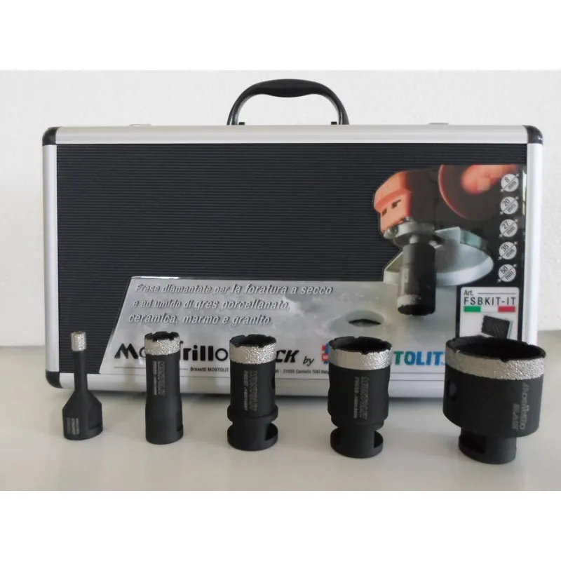Montolit Frese per foratura a secco montolit black kit in valigetta mm 8-20-27-35-50 fsbkit-it Uitverkoop
