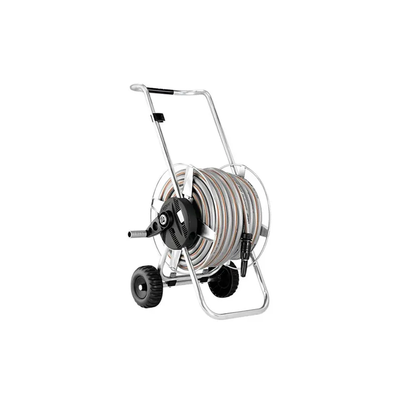Claber Carrello avvolgitubo claber art 8906 metal compact inox kit con accessori e mt 25 tubo da 5/8 Hoge Kwaliteit