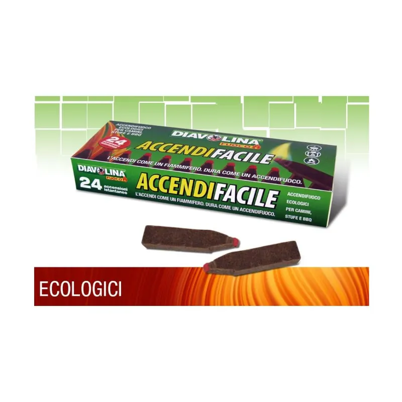 Alleen Vandaag Diavolina Accendifuoco Pulitori Camini Diavolina accendifacile ecologico 24 accensioni