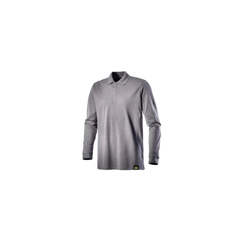 Diadora Maglia polo piquet manica lunga atlantis ii diadora utility 160300 c75070 grigio acciaio Populair