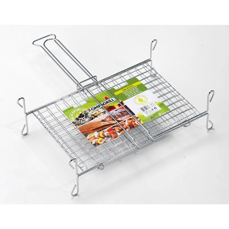 Fabrieksprijs Ompagrill Barbecue e Accessori Graticola doppia incrociata a rete con piedi cm 40x45 cod.a14045 ompagrill