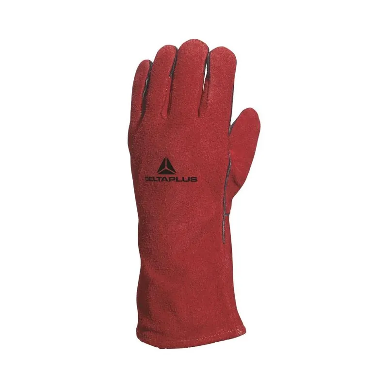 Koop Online Deltaplus Guanto anticalore da saldatore in crosta bovina deltaplus art.ca515r rosso