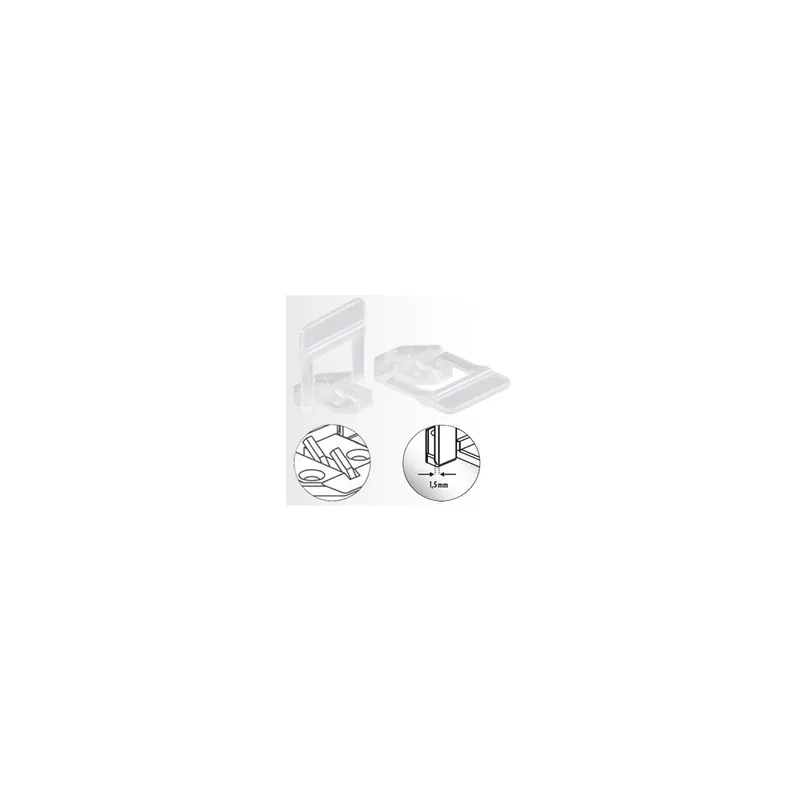 Raimondi Basi livellanti r.l.s. raimondi per piastrelle con spessore da 3 a 12 mm, fuga mm 1,5 conf. 250 pezzi Speciale Aanbieding
