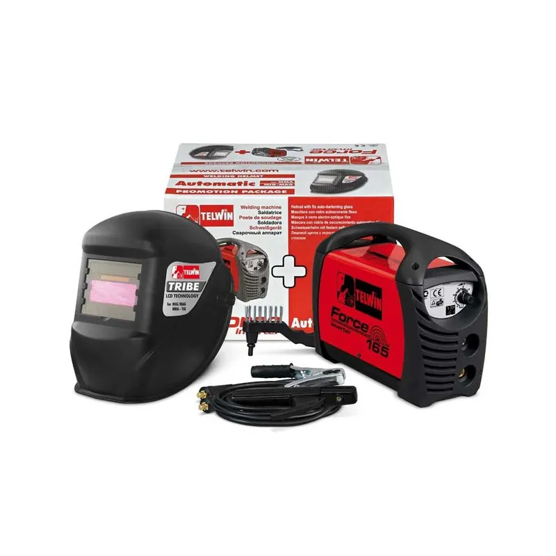 Bestel Nu Telwin Saldatrice inverter telwin force 165 acx amp 150 con kit cavi e maschera autoscurante
