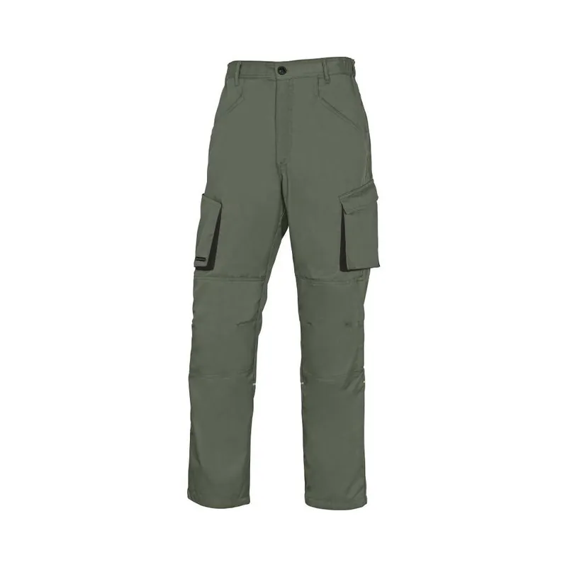 Deltaplus Pantalone da lavoro lungo deltaplus mod. m2pa2ve mach2 verde con tasca per ginocchiere Weekendaanbieding