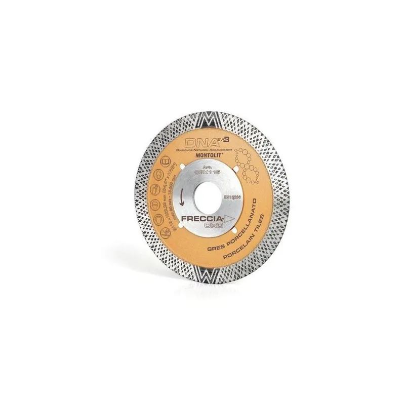 Voordeelprijs Montolit Disco diamantato d.mm.115 montolit dna cgx freccia oro taglio gres porcellanato, ceramica dura