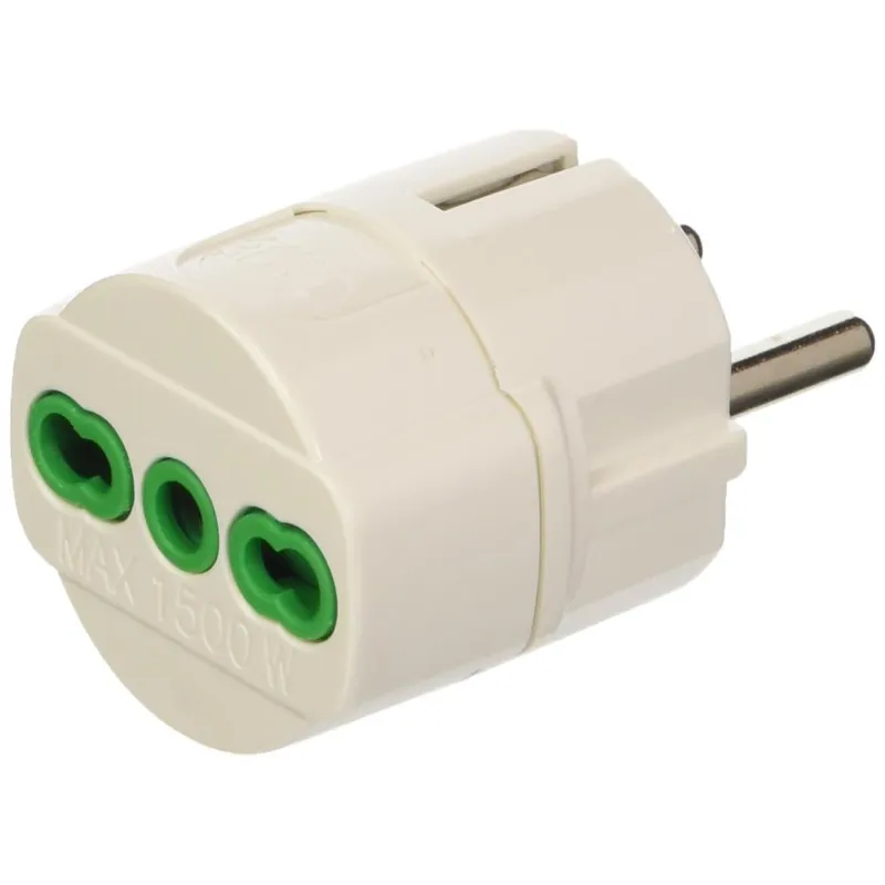 FME FANTOM Adattatore fme art. 81090 da spina passo tedesco a presa bipasso 10/16 amp Koop Vandaag