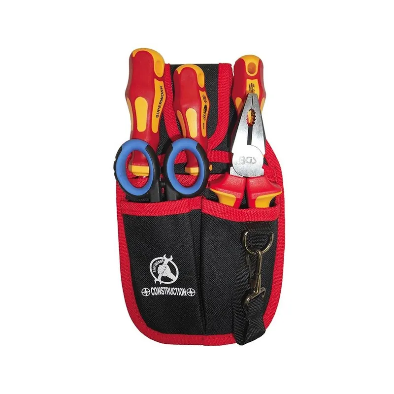 Veilige Betaling Fermec Borsa da cintura fermec bgs 35850 completa di 4 utensili vde per elettricisti + forbice