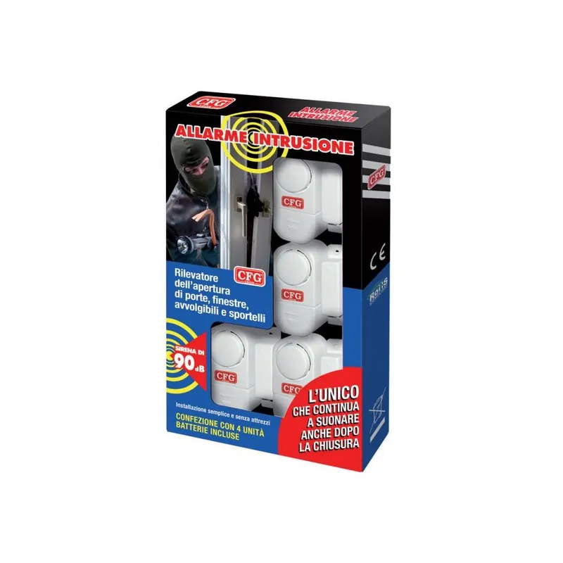 Koopje CFG Prodotti Per il Fai da Te Allarme sonoro anti intrusione rilevatore apertura porte, finestre, avvolgibili cfg h00160 batterie incluse