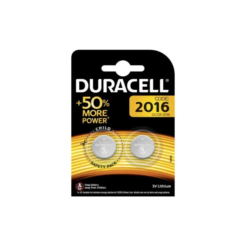 Duracell Batterie Batteria duracell electronics cr2016 blister 2 pezzi du20b2 per fotocamere digitali, orologi, dispositivi medici Favoriet