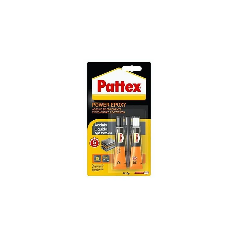 Uitverkoop Pattex Henkel Adesivo bicomponente pattex acciaio liquido power epoxy 2 x 11 ml
