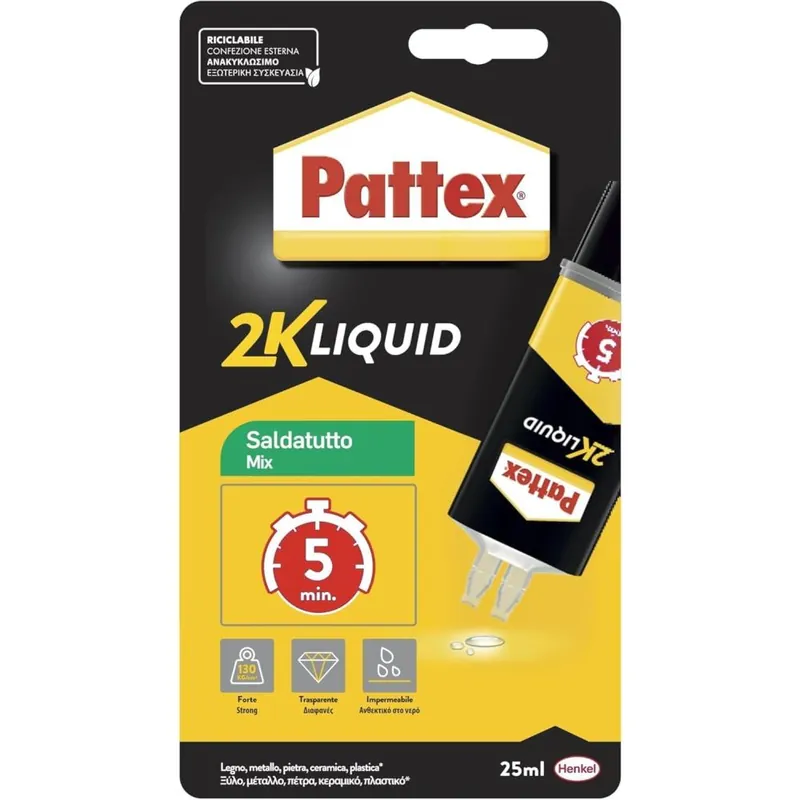 Nu Kopen Pattex Henkel Adesivo bicomponente pattex 2kliquid saldatutto mix siringa da 25ml