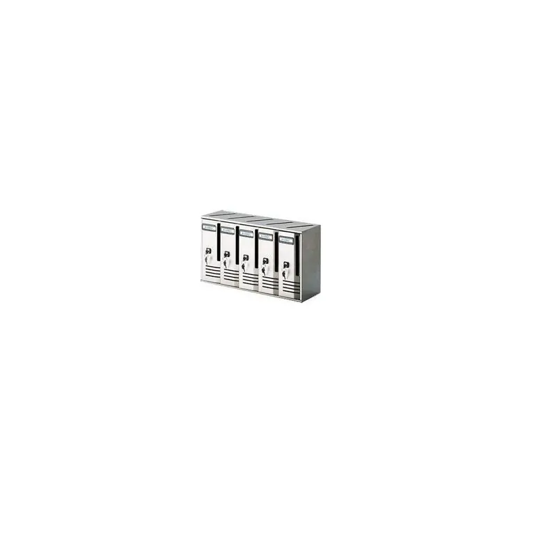 Alubox Blocchiera a 5 cassette postali per interno - esterno protetto colore argento alubox Exclusieve Aanbieding