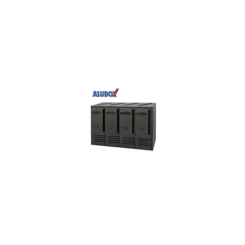 Alubox Blocchiera a 4 cassette postali per interno - esterno protetto colore ghisa alubox Flitsaanbieding