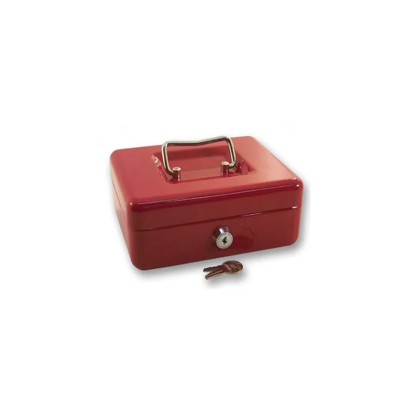 Gereduceerde Prijs Sodifer Cassetta portavalori con vassoio portamonete colore rosso mylock so.di.fer