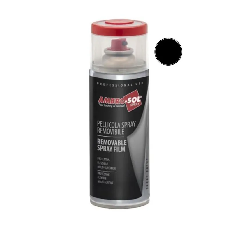 AMBROSOL Vernici Spray e Prodotti Tecnici Pellicola spray vernice removibile colore nero per wrapping carrozzeria ambro-sol 400ml Op = Op