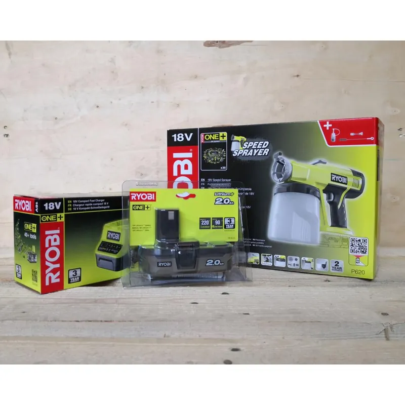 RYOBI Pistola per sanificazione o verniciatura spray a batteria 18v one+ ryobi p620 con batteria e caricabatteria Shop Nu