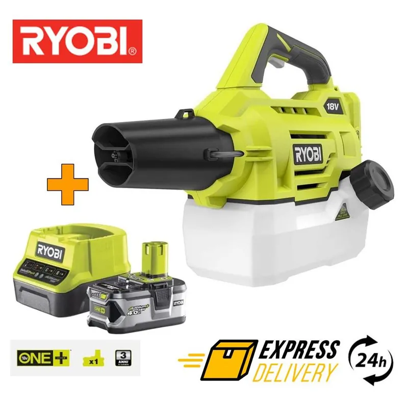 Bestseller RYOBI Atomizzatore a batteria ryobi per trattamenti e sanificazione con kit caricabatteria e batteria 4.0ah