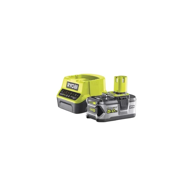 Op = Op RYOBI Kit caricabatterie rapido + batteria 5.0 ah 18v ryobi rc18120-150