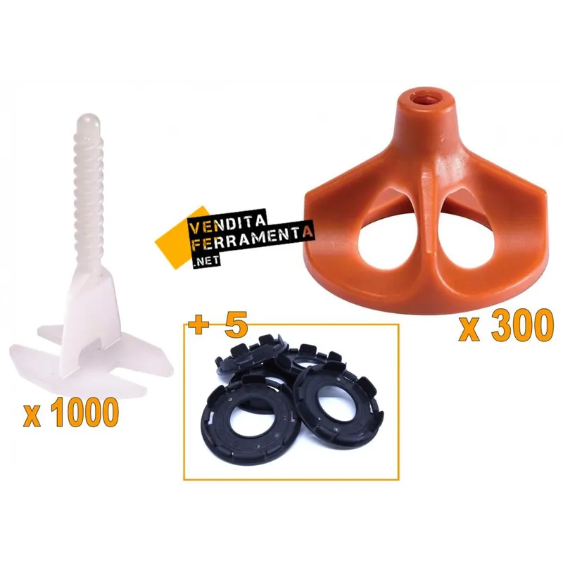 Betaalbaar Raimondi Distanziatori raimondi rls vite con 1000 basi e 300 ghiere, fuga 1,5 mm, spessore 3-15 mm + 5 rondelle per piastrelle delicate cod.180vvp15f