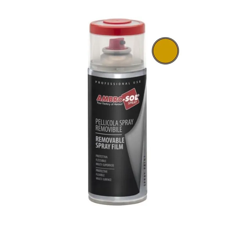 AMBROSOL Vernici Spray e Prodotti Tecnici Pellicola spray vernice removibile colore oro per wrapping carrozzeria ambro-sol 400ml Gratis Retour