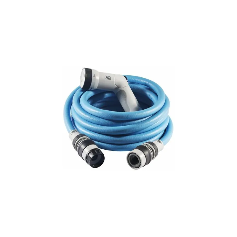 Alleen Vandaag Fitt Tubi in Gomma Tubo irrigazione estensibile yoyo fitt ikon blu 15mt completo di raccordi e pistola multigetto