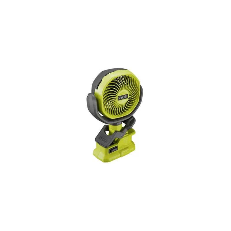 RYOBI Ventilatore portatile con pinza a batteria ryobi 18v a 2 velocità rcf18-0 cod. 5133005400, senza kit batteria Op = Op