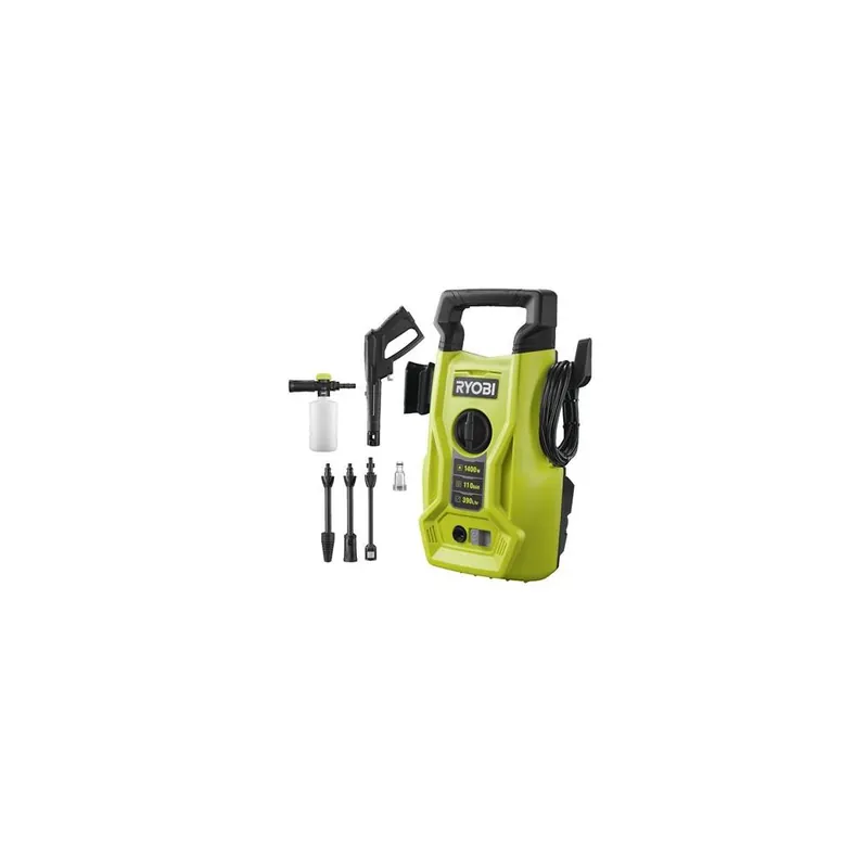 RYOBI Idropulitrice ryobi ry110pwa 110 bar 1400w 390 l/h con accessori e kit schiumogeno cod. 5133005365 Snelle Levering