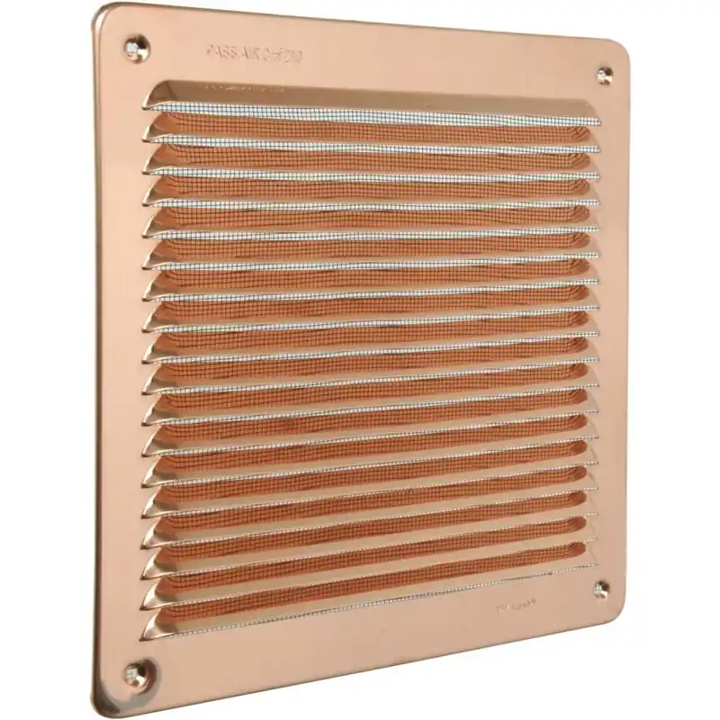 LA VENTILAZIONE - EDIL PLAST Griglia aerazione quadra in rame da sovrapporre con rete, 22,8 x 22.8 cm la ventilazione Gereduceerde Prijs