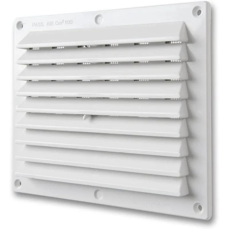 Beperkt Aanbod LA VENTILAZIONE - EDIL PLAST Griglia aerazione rettangolare in abs con rete e dosatore passaggio aria, misura 17,5x14,6, la ventilazione