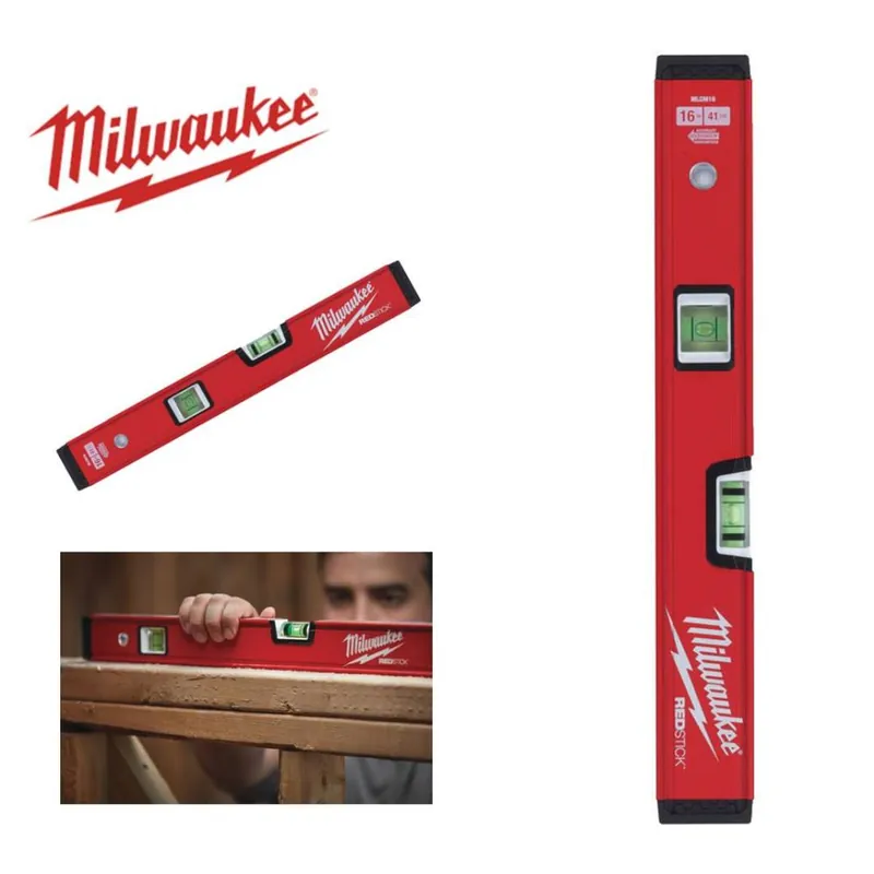 MILWAUKEE Elettroutensili Livella milwaukee redstick serie compact in alluminio con lente ingrandimento bolla 2x Betaalbaar