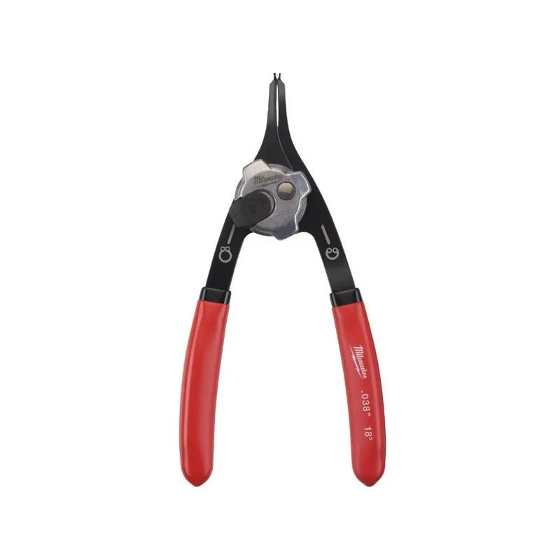 MILWAUKEE Elettroutensili Pinza per anelli elastici seeger interni ed esterni reversibile compatta dritta 18° milwaukee 4932492487 Nieuw