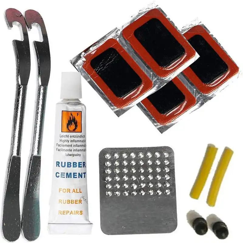 Seizoensaanbieding Kit riparazione bici per pneumatici ruote biciclette kit per riparare foratura bici dekton dt95710 116100