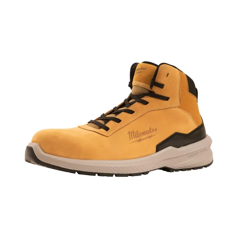 Bestel Nu MILWAUKEE Elettroutensili Scarpe antinfortunistiche milwaukee fxt con lacci flextred s3s mid beige alte in pelle nabuk 1m171311 esd fo sr
