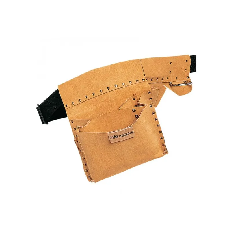 MASS SRL Borsa carpentiere/portattrezzi mass art.134 in cuoio morbida 3 tasche con cinta Koop Vandaag