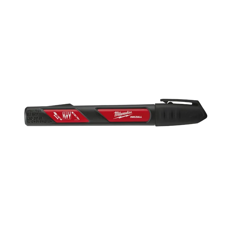 Premium MILWAUKEE Elettroutensili Pennarello indelebile a vernice liquida milwaukee inkzall colore nero per superfici grezze, polverose o unte, senza xilene cod.48223731