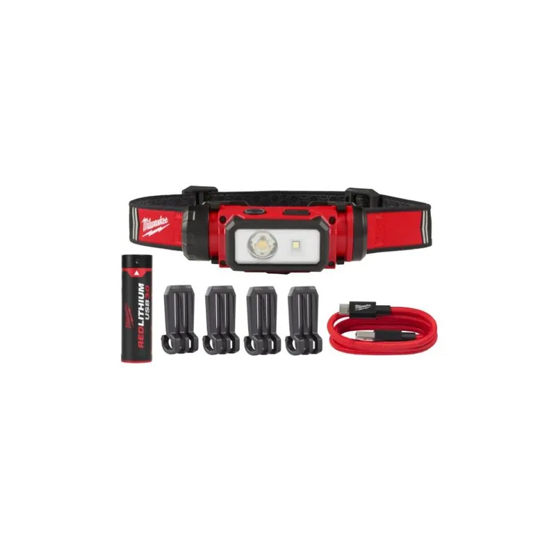 MILWAUKEE Elettroutensili Torcia frontale a led lampada da testa con batteria ricaricabile redlithium usb milwaukee l4 hl2-301 600lm cod.4933479963 Lage Kosten