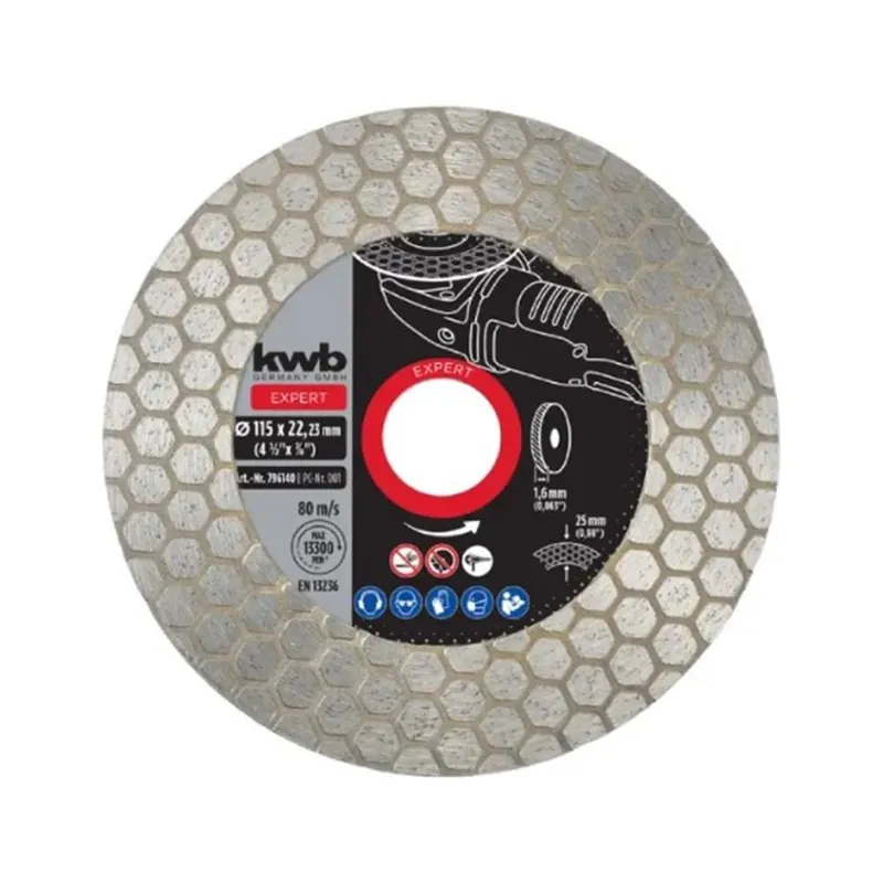KWB Utensili Gruppo Einhell Disco diamantato kwb expert ø mm 115 adatto per il taglio e smussatura cod.796140 Voordeelprijs