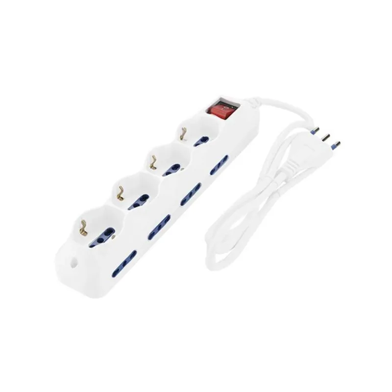 Op = Op FAI Materiale Elettrico Multipresa 12 posti polivalente con interruttore cavo e spina fai cod.8042