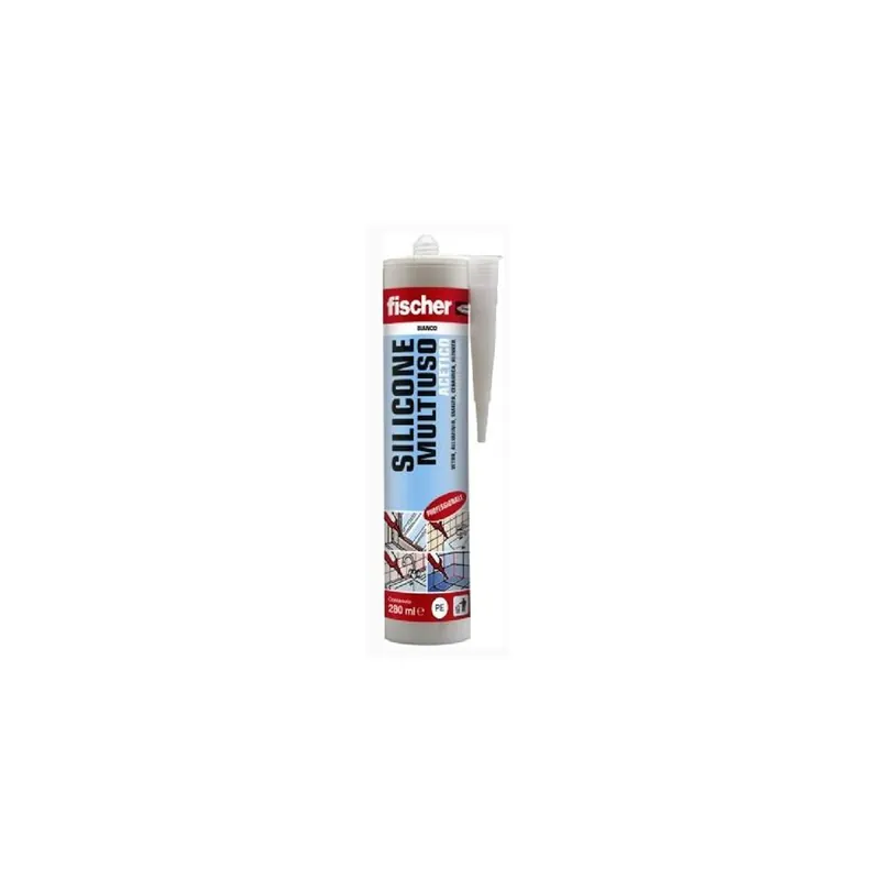 Fischer - Innovative Solutions Silicone sigillante acetico universale fischer bianco art.507189 ml 280 Laatste Versie