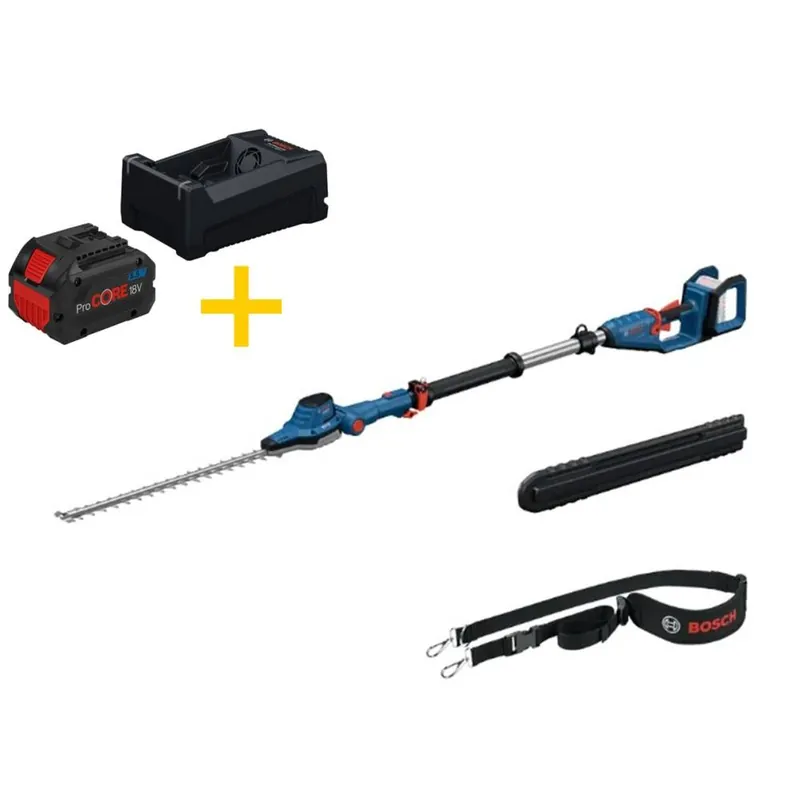 Bosch Tagliasiepi telescopico a batteria bosch ghe 18v-50 tp con lama 50cm con 1 batteria 5.5ah e caricatore rapido cod.06008d5000-551 Beperkt Aanbod