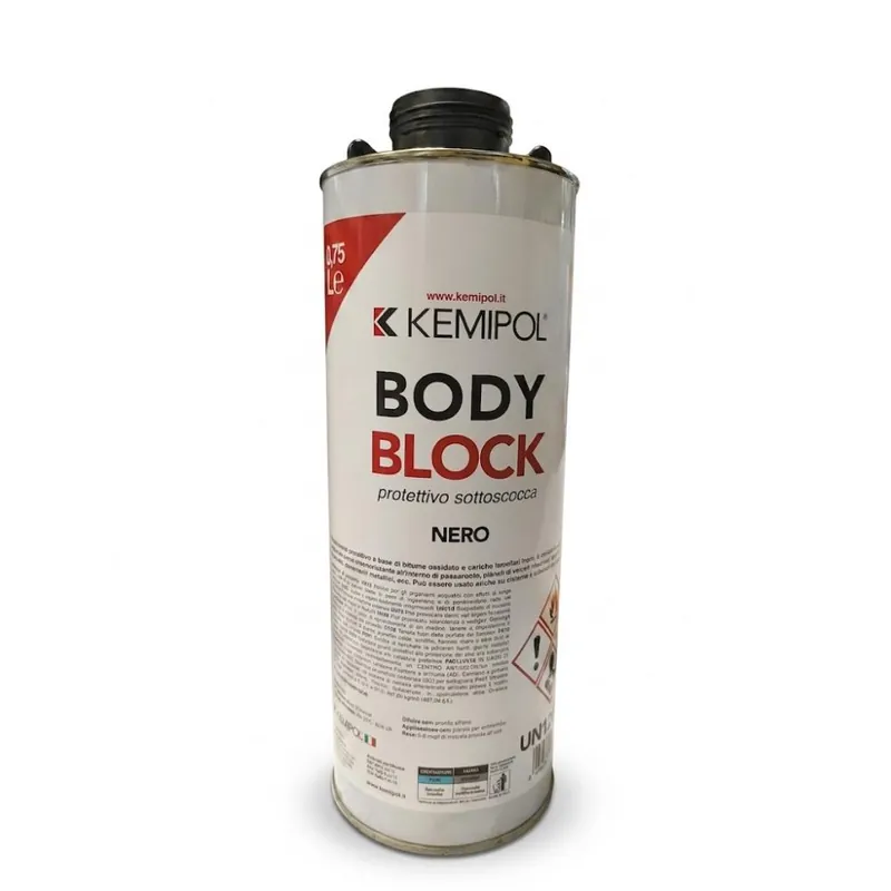 Koop Vandaag Protettivo sottoscocca nero antirombo a base di bitume e resine body block kemipol 0,75lt