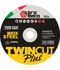 Bestseller ABRABETA DISCO FERRO TWIN CUT PLUS D.115X1,0