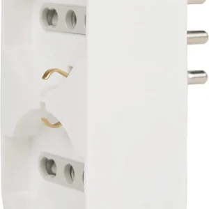 Adattatore Doppio Salvaspazio,Multipresa due Posti frontali P40 polivalenti(10/16A+Schuko tedesca) Tijdelijk Beschikbaar