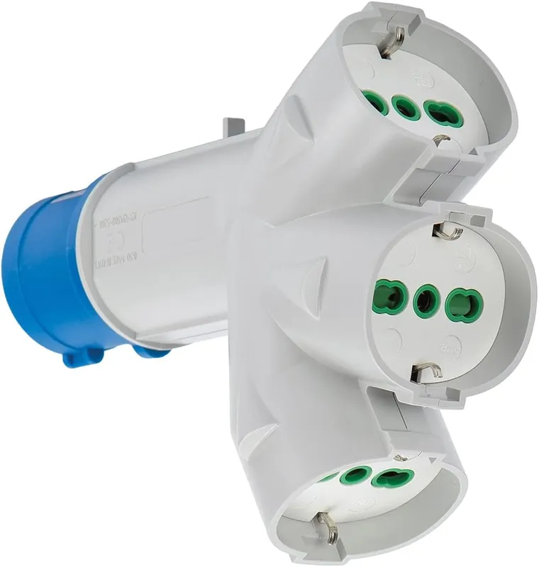 ADATTATORE INDUSTRIALE TRIPLEX 3 PRESE BIP/SCHUKO Gratis Retour