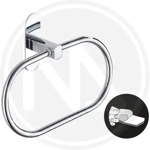 ANELLO PORTASCIUGAMANI CROMATO AUTOADESIVO AD ANELLO MAURER Laatste Kans