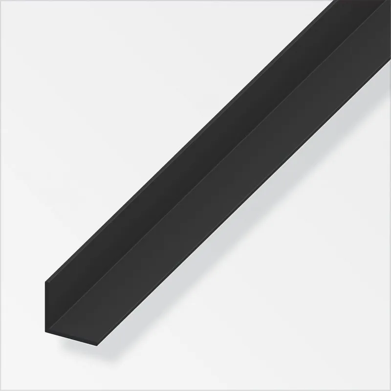 Betrouwbaar angol 25x25x1 PVC nero 1m